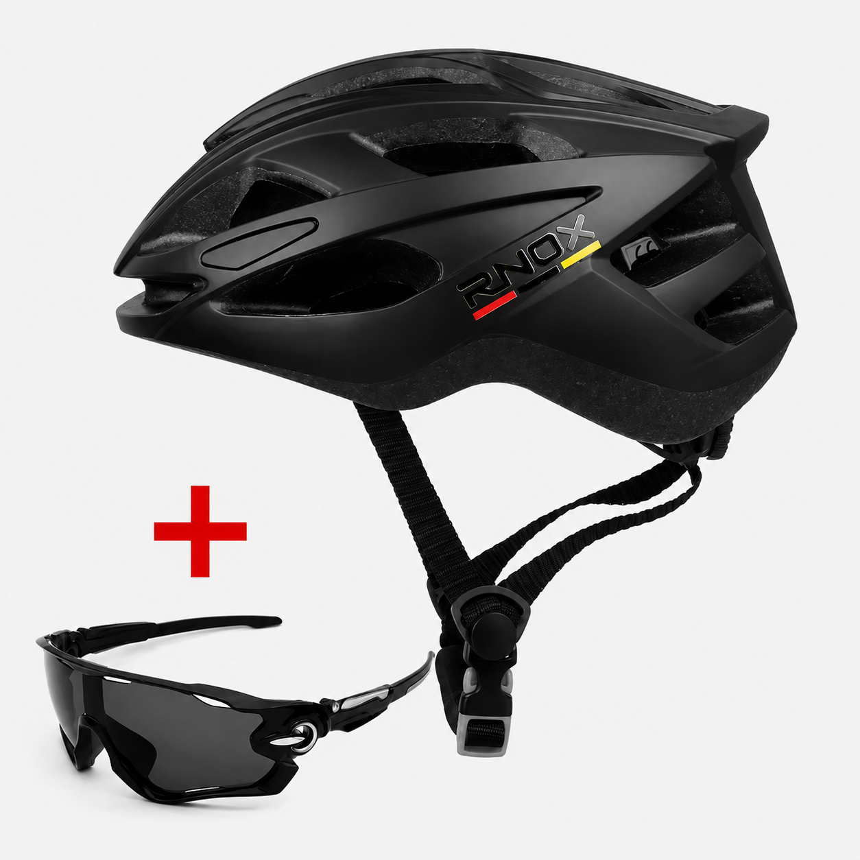 Helmet + Glasses — Black (Birthday Gift)