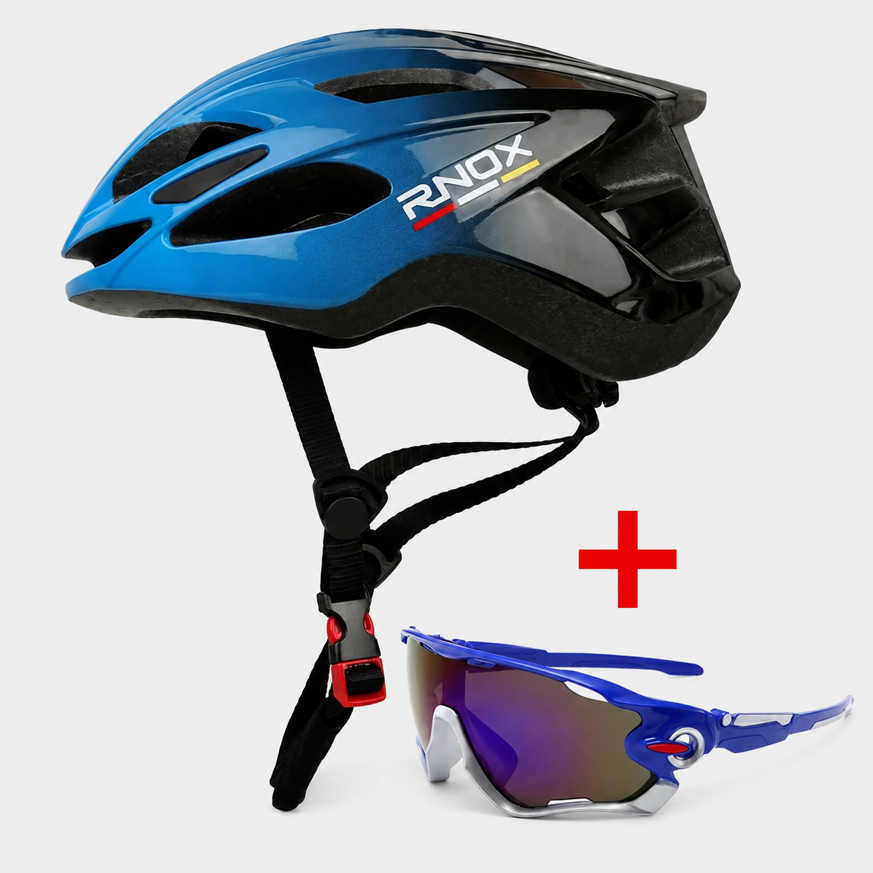 Helmet + Glasses — Blue (Birthday Gift)