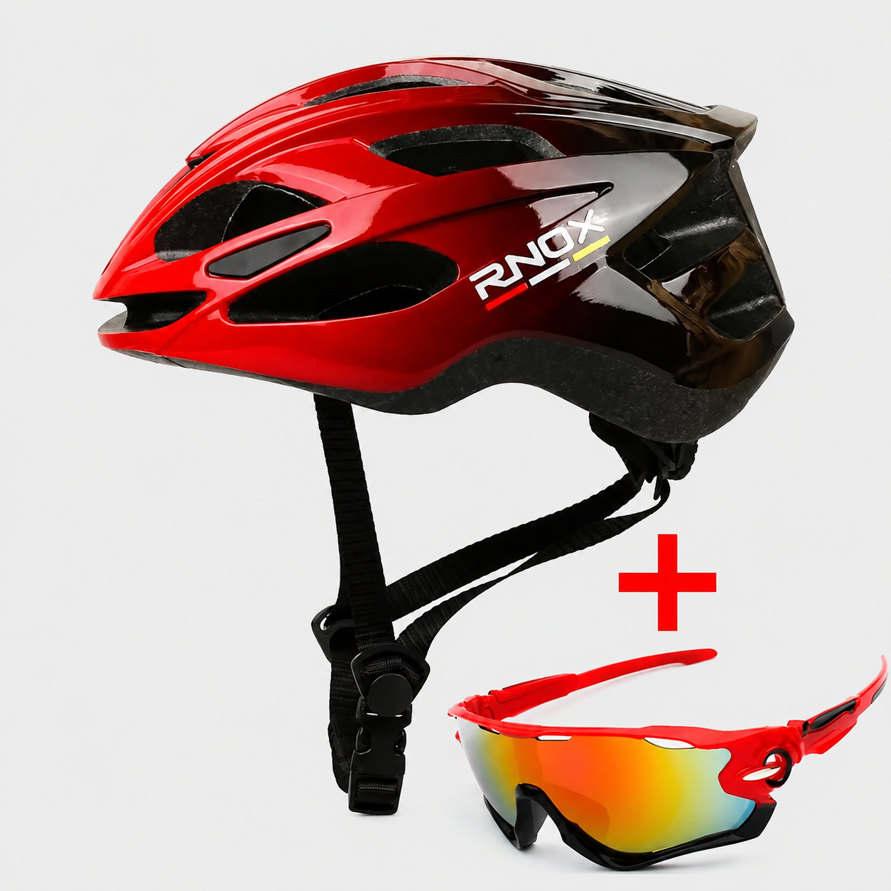 Helmet + Glasses — Red (Birthday Gift)